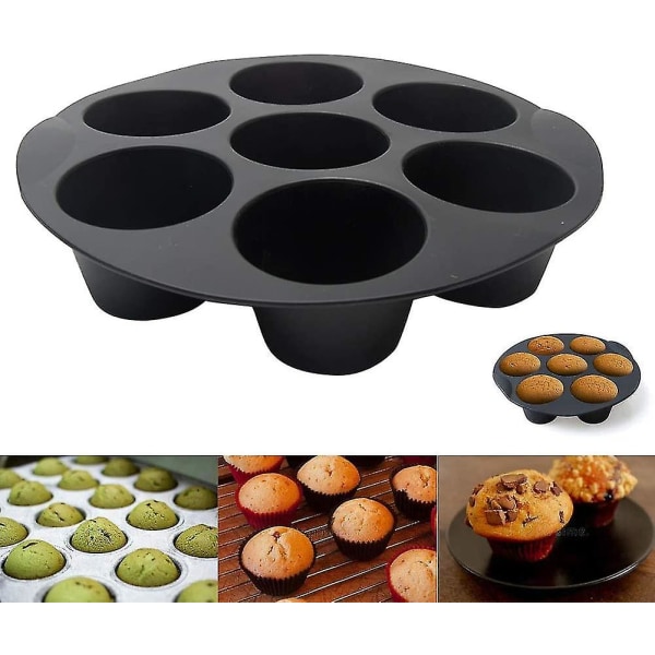 Silikon Muffinsforme, Non-stick Bageform til Cupcakes, Universal Chokolade Muffinsform, Rund Muffinsform Bageplade Non-stick Bageform
