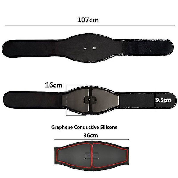 EMS Muskelstimulator Unisex Mage Trener USB Oppladbart
