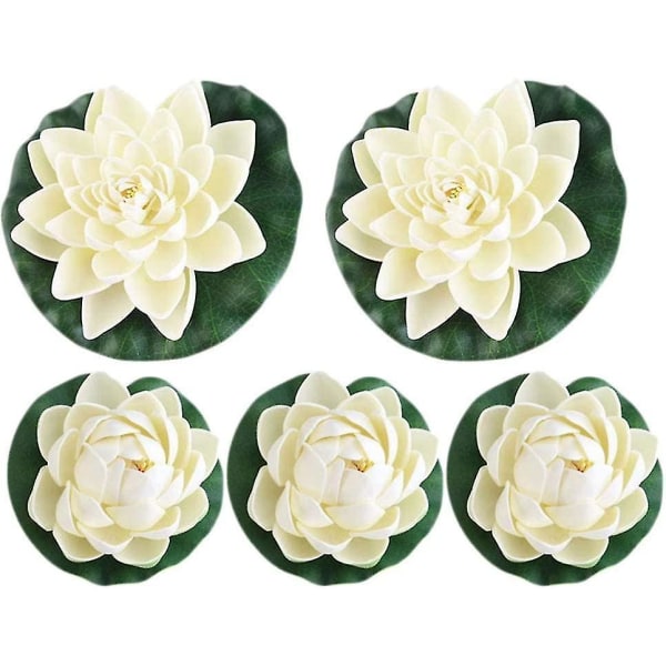 5 stk kunstigt flydende skum Lotus Flowers Lily Pads