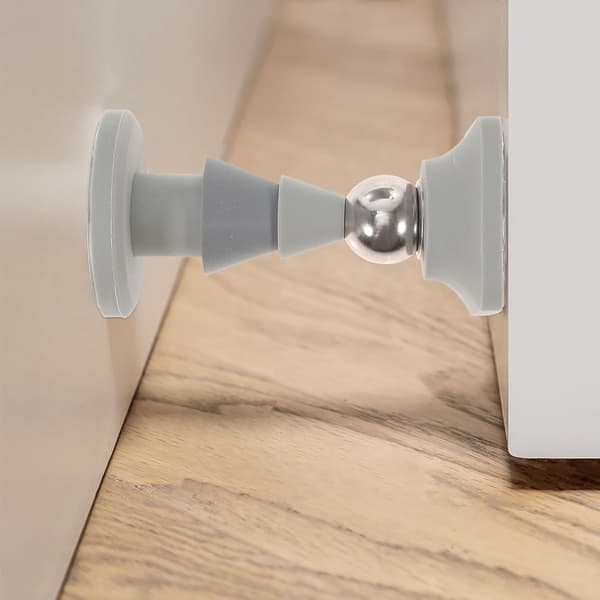 Magnetisk dørstopper gulvmontert liten silikon dørstopper for hjemmebad leilighet gulvmontering