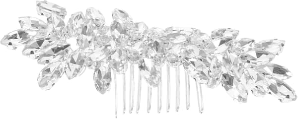 Krystall Bryllup Hårkam Rhinestone Brude Hodeplagg Bladhår for Kvinner til Bryllupsfest
