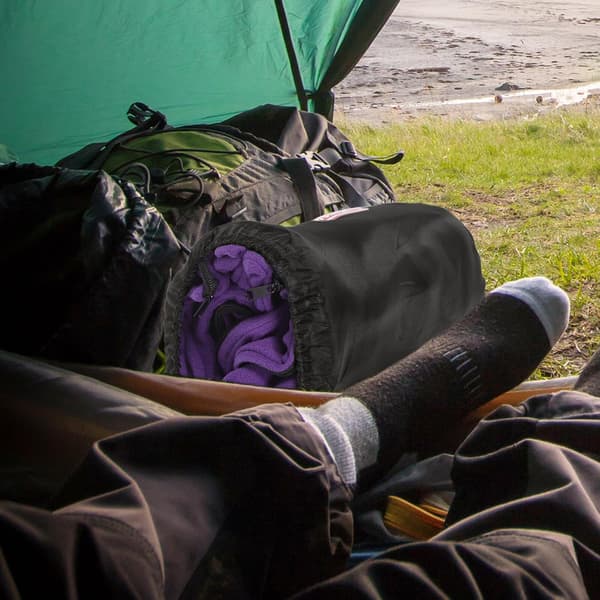 Bærbart og gjenbrukbart campingteppe med mykt fleecestoff, lett slitesterkt reisepledd