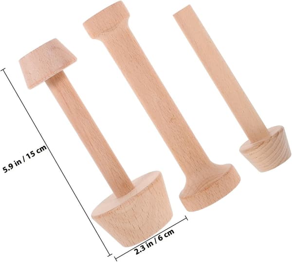3 stk. tre eggterteformer dobbeltsidig dobbel-endet eggpattyform