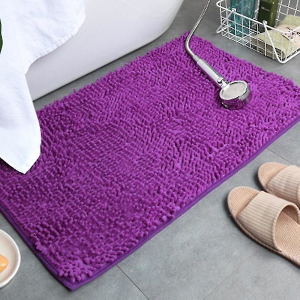 Bademåtte Blød, Luksuriøs og Behagelig Superabsorberende og Tyk Antislip Dark Gray
