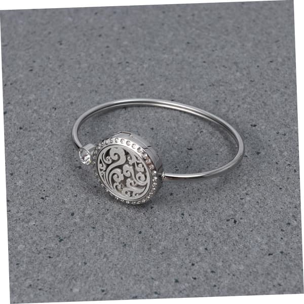 2 stk. hule oliediffuserarmbånd medaljon smykker til kvinder rustfrit stål armbånd æterisk olie diffuser puder