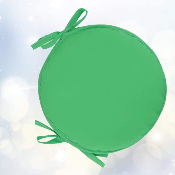 Sædehynde Svampepude Stropper 38 cm Diameter Grøn Polyester til Kontor Spisestue Bilbrug Multifunktionel Stolehynde