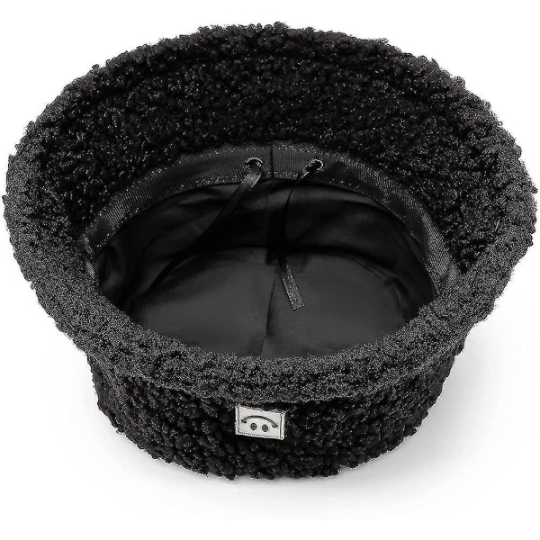 Vinter Fluffy Bucket Hat For Damer Menn, Varm Fuzzy Furry Bucket Hats