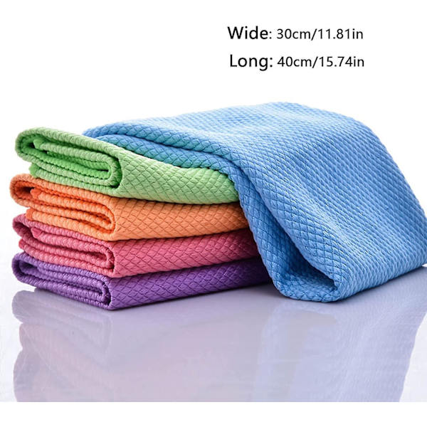 5-pack Färgglada Mikrofiber Rengöringsdukar Återanvändbara Rengöringsdukar Mikrofiber Rengöringsduk