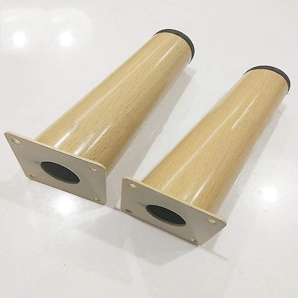 Huonekalujalat, Tukijalat Sovalle/TV-Kaapille, Metalli, Imitaatiomaalattu Puu, 4 Kpl 12cm