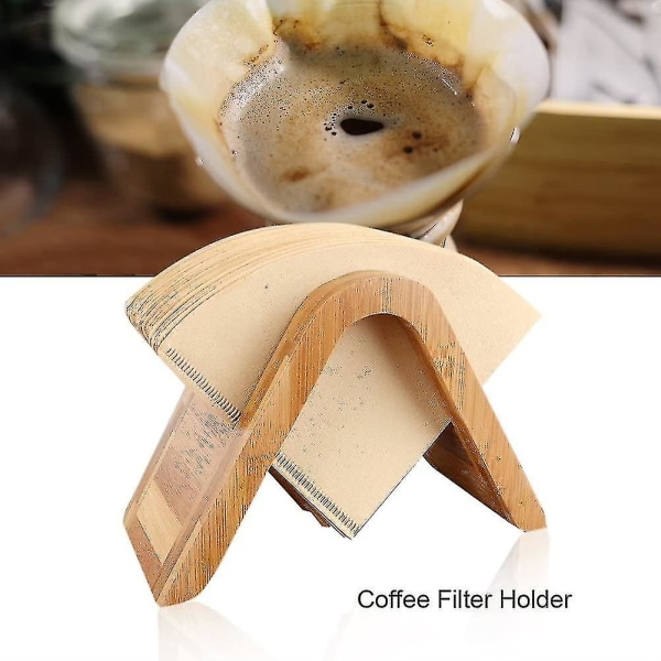 Kaffefilterstativ, Træ Kaffefiltre Kaffefilterholder Dispenserholder  Displayhylde (1 styk, træfarve) e3de | Fyndiq