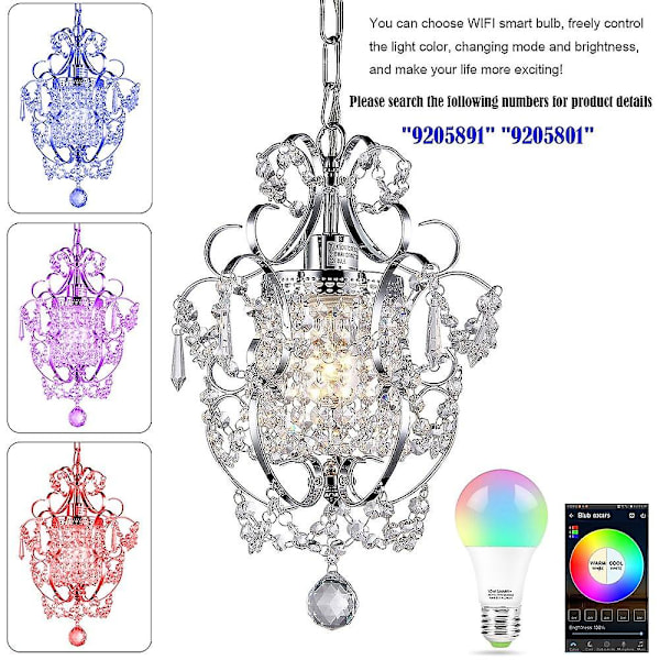 Mini Dendritisk Kristallkronljus Modern Elegant Taklampa