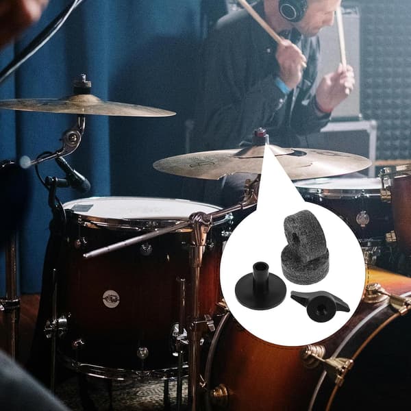 2 stk. cymbalplastikkhylsesett filtskiver med plasthåndskrueknapp multifunksjonell