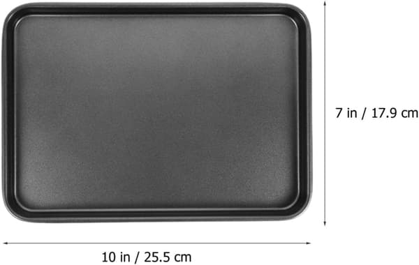2 stk. non-stick bagepladesæt i kulstofstål, rektangulær, genanvendelig til småkager