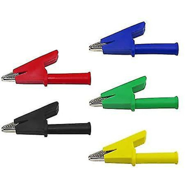 Metallkrokodilleklemmer 20A 4mm Bananplugg Testledning