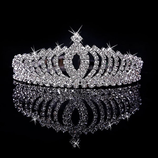 Barnedagsgave Princess Sparkling Crystal Rhinestone Kid's Crown Birthday Glitter Tiara