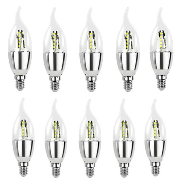 10 stk Høy Lysstyrke Lampara Led E14 Lyspære 5w