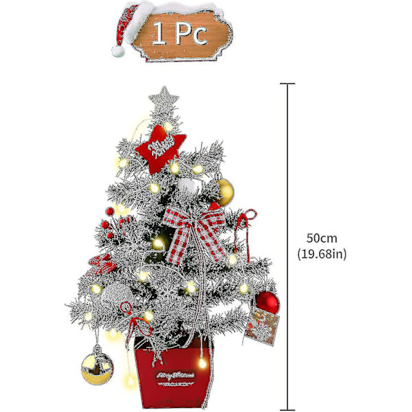 Konstgjort Julgran Med Led-lampor 45cm Mini Julgran Bord Julgran Liten Julgran Med Bas Och Dekorationer Juldekoration