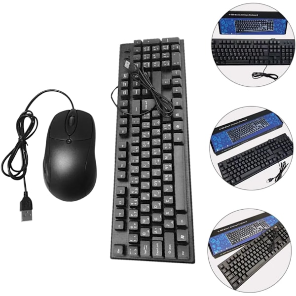 Trådbundet tangentbord och mus-set tangentbord och mus för bärbar dator PC för hemmakontor