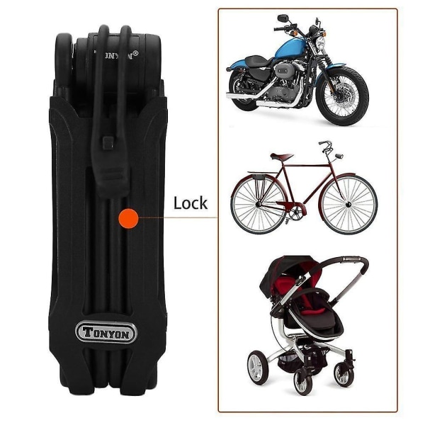 Universal Bicycle Folding Link Plate Lock Anti-theft