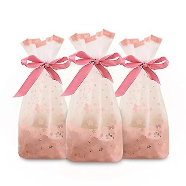50 stk. Rosa Godteposer Party Gaveposer Dessertposer Kageposer Slikposer Madopbevaringsposer Med