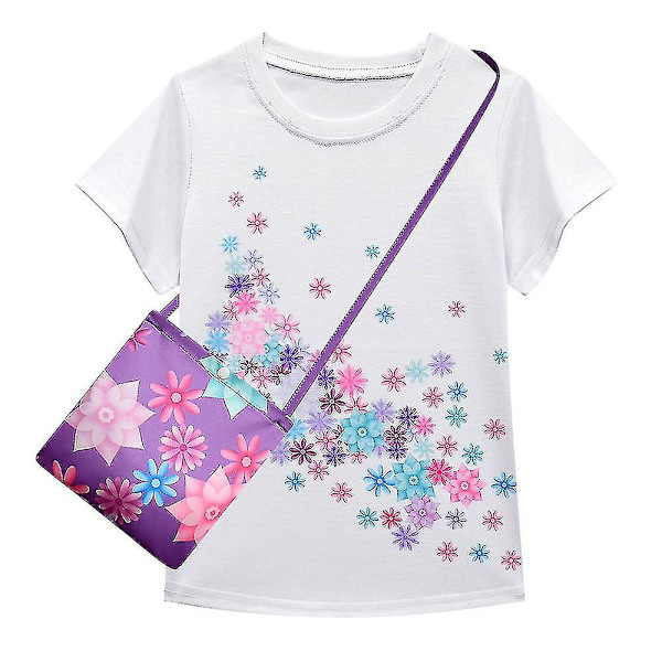 Encanto Isabella Kostume Børn Piger Fancy Outfit Top Skørt Taske Outfit Sæt 6-7 Years