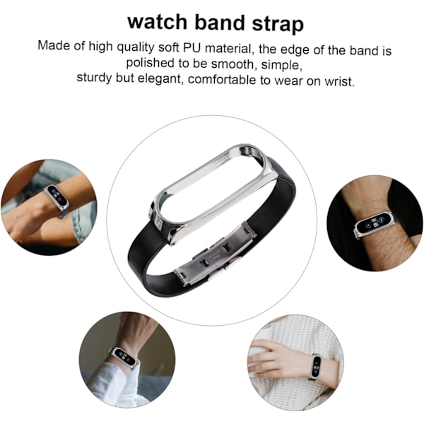 Rannekoru Watch 5/5 Pu Liukumaton Solki Mukava Käyttö Vaihtohihna
