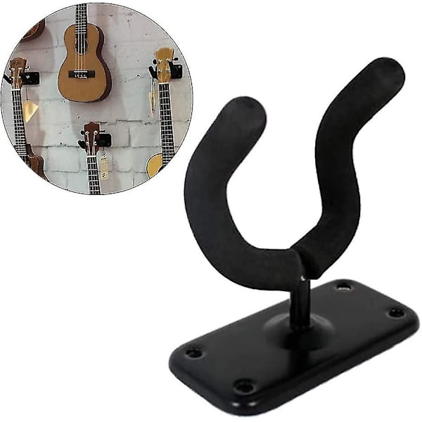 Guitarvægophæng U-formet vægmontering Metal Bas Ukulele Guitar Bas Display Hængende Krog Holder