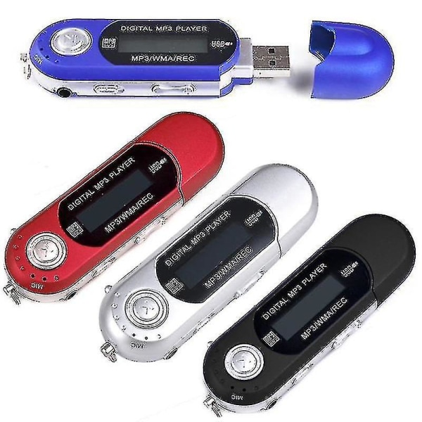 Mini Bärbar USB Digital Mp3-spelare, Stöd Tf SD-kort Fm Radio Hör musik