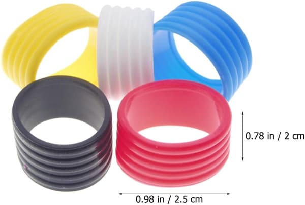 5 st elastiska racketgreppsringar Overgrip Protector Kompakta små racketband