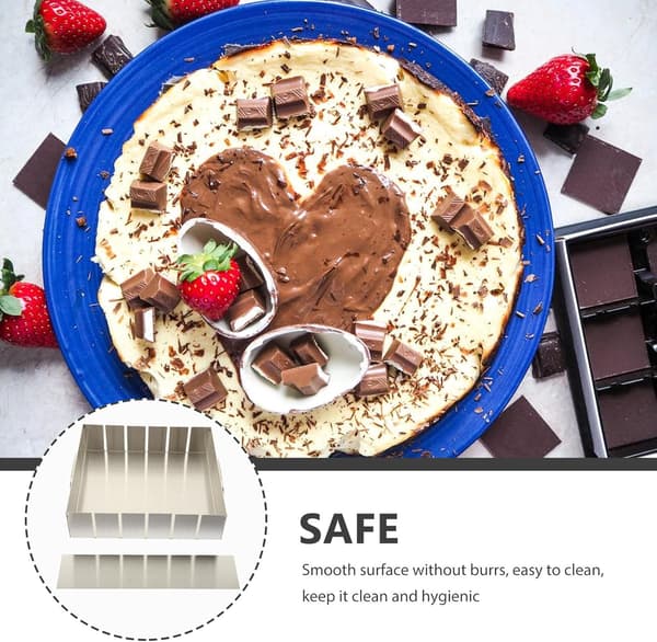 Nougat Candy Making Mold Nougat Cut Pan Rustfritt Stål Rektangulær Skillevegg Design