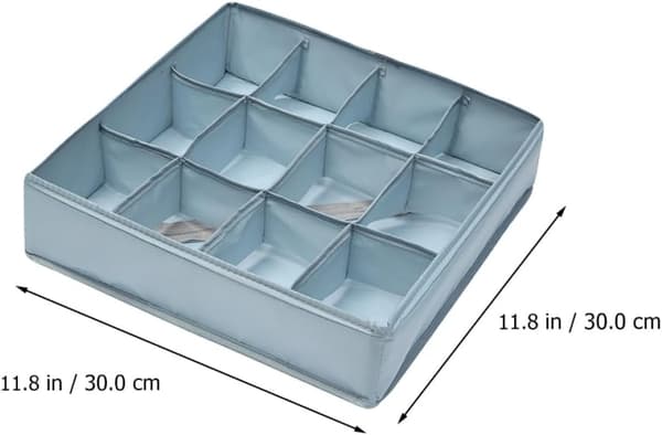 Strumpor Förvaringsbehållare 12 Fack Vikbar Polyester Lättvikts Multifunktionell Organizer