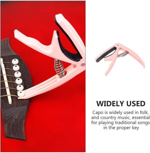 Ukulele Gitarr Universal Capo Abs och Metall Material Lätt att flytta med en hand Smidig klämfunktion Vacker inredning