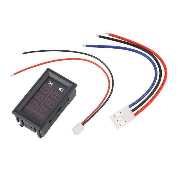 DC 100V 10A Voltmeter Amperemeter Dubbel Digital Mätare