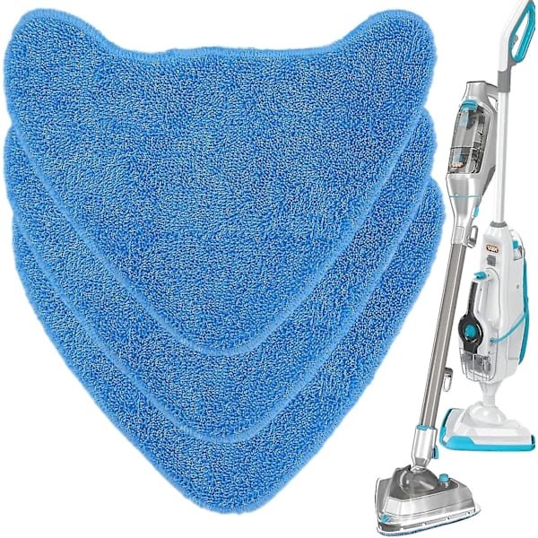 Mikrofiber Ångmopp Pads för Vax Ångrengörare, S86-sf-cc, S85-cm, S86-sf-c, S84-w7-p, S7 och Fler, 3-pack (3-pack Blå)