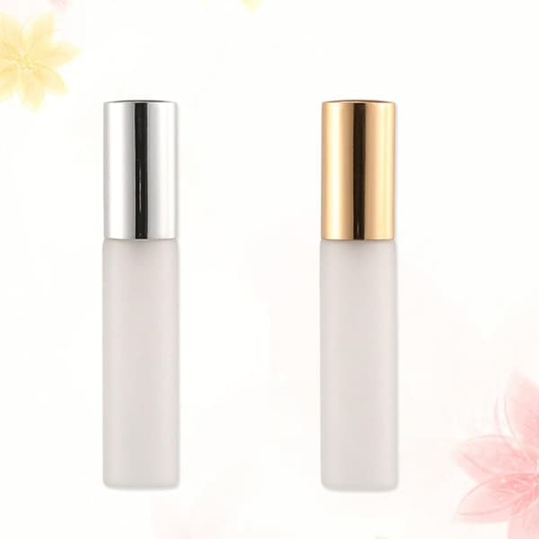 6st Mini Frostat Glas Sprayflaskor Små Tomma Påfyllningsbara Bärbara