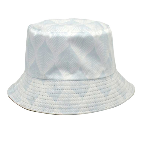 Fiskarehatt Solskydd Löv Mönster Bassänghatt Allmatch För Utomhus Dagligt Användning Light blue