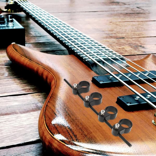 Fingerutvider for gitar og bass med elastisk koblingsstang, ABS- og silikonmateriale