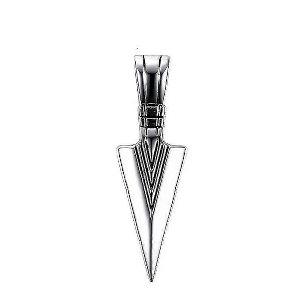 Miesten Kylmä Vintage-Nuoliriipuskaulakoru Monivärinen Ruostumaton Teräs Mies Rock Punk Lahjat Korut Silver no chain