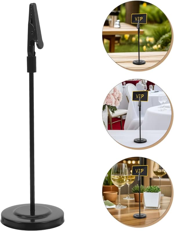 Bordnummerholdere Metallklipsdesign for Hotellbuffeter og Bryllupsarrangementer Kompakte Robuste Stativ