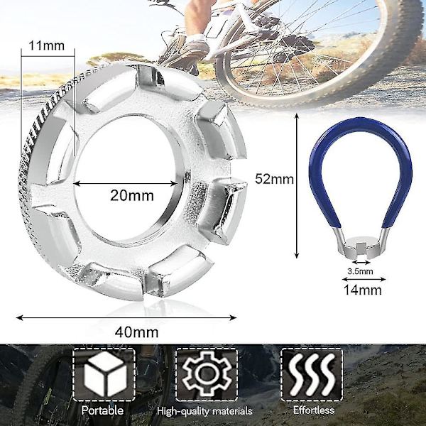 Cykel Ekrar Nyckel Set, 6 i 1 Cykel Hjul Ekrar Nyckel Verktyg