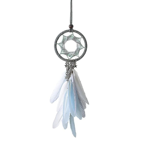 Handmade Wall Hanging Feather Dreamcatcher, Wind Chimes Feather Pendants Wall Hanging (q)