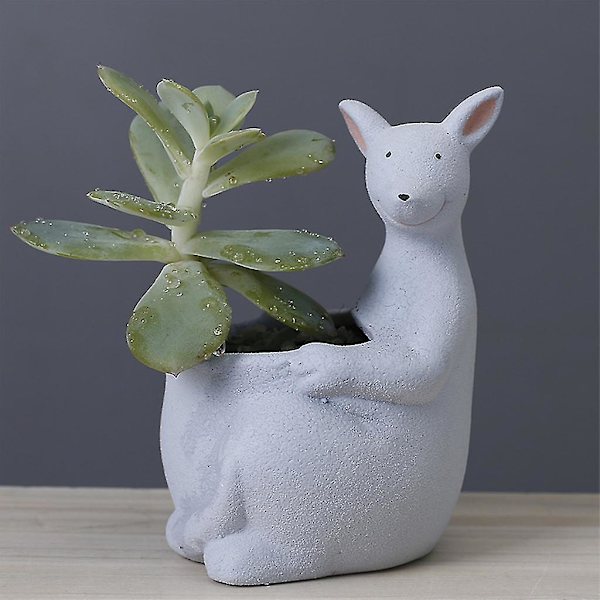 Pohjoismainen Kenguru-muotoinen Keramiikka-mehikasvi-ruukku Eläin Kaktus Kukkaruukku Miniatyyripidike