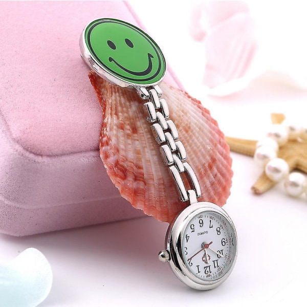 Smile Face Nurse Fob Watch Clip Medical Use Quartz Watch