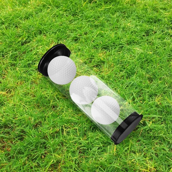 5 st golfbollsbehållare plaströr golfbär- och displayfodral 4,5x13,5 cm