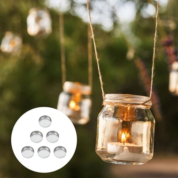 20 stk. telyskopper i aluminium, lysestaker, DIY-lysbeholder, enkel stil, elegant design
