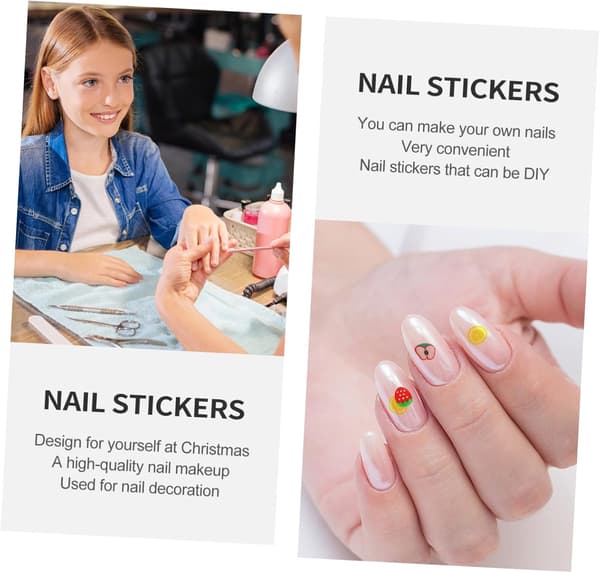 4-pack polymerfruktskivor för nagelkonst Nagelfruktskivor DIY-dekorationer Mönsterdekorationer