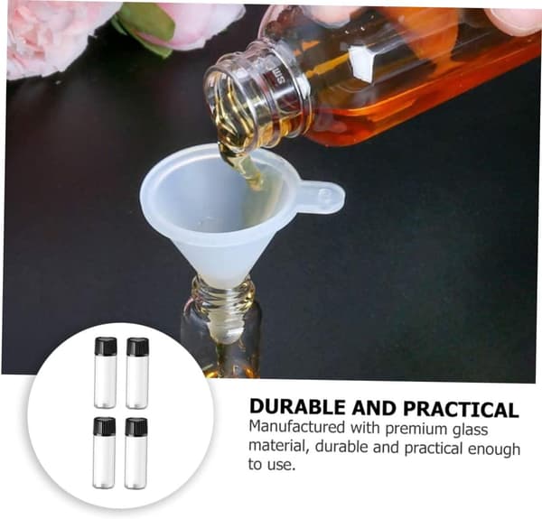 24 st Mini eteriska oljeflaskor i glas 5 ml Resekosmetikflaska