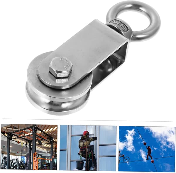 2 stk. U-formet ringremskive i rustfrit stål DIY remskive til stålwirebane Slidstærk