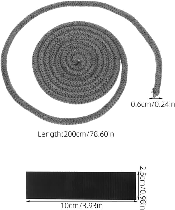 1 rulle vedspisdörrpackning spisrep glasfiber tätningslist