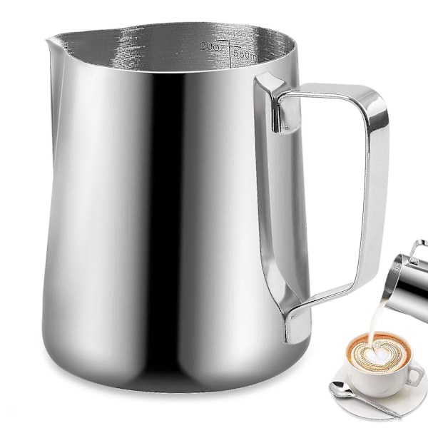 350 ml:n teräksinen maidonvaahdotuskannutetti cappuccino-kahvimuki